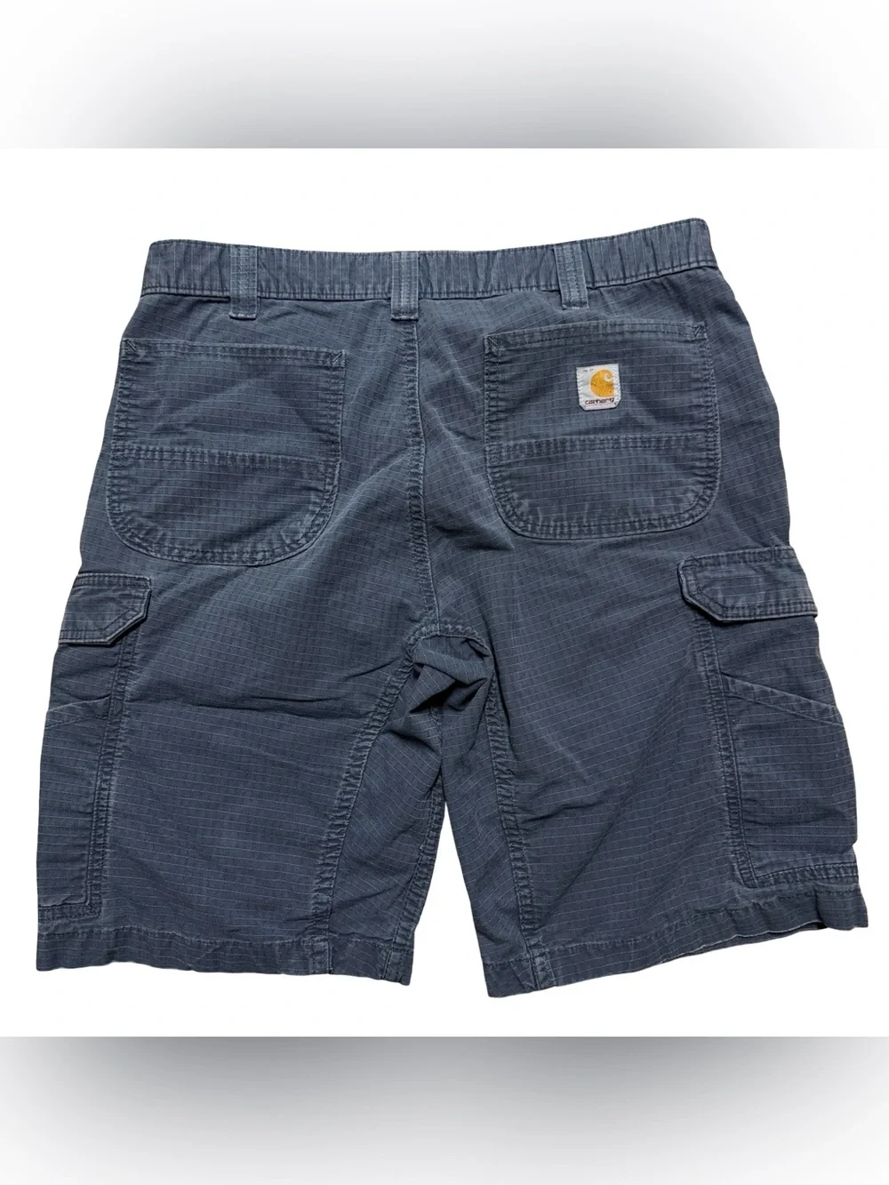 Mens 2000s Carhartt Relaxed Fit Cargo Workwear Blue Canvas Shorts Size 36